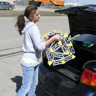 Rampentransport im Auto. Rampentransport im Auto